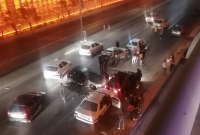 ۱۴ مصدوم در تصادف زنجیره ای در محور دوکوهک به سمت شیراز